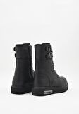 Black Hakiki Deri Kadın Bot & Bootie HD0777063603