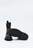 Black Hakiki Deri Kadın Bot & Bootie HD0777002903