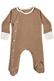 Milky Chocolate Bebek Tulum Takımı 2 Parça Unisex Organik Pamuk Yenidoğan Hediye Seti