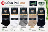 Uğur İnci Bambu Çorap Unisex Nefes Alabilen Terletmez Antibakteriyel Yumuşak Günlük Çorap 3 lü paket