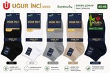 Uğur İnci Bambu Çorap Unisex Nefes Alabilen Terletmez Antibakteriyel Yumuşak Günlük Çorap 6'lı paket