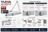 Yuma YM-714 No:4 Hidrolik Kapı Kapatıcı 60-85 Kg Ayarlanabilir Sessiz Kapı Hidroliği Ağır Hizmet Tip