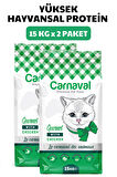 Carnaval Gurme Yetişkin Kedi Maması Tavuklu ve Sebzeli 30Kg (2x15Kg) 