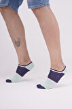 The Socks 3 Çift Desenli Erkek Görünmez Çorap (152P) Renkli Erkek Çorap