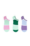 The Socks 3 Çift Desenli Kadın Görünmez Çorap (162P) Renkli Kadın Çorap