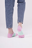 The Socks 3 Çift Desenli Kadın Görünmez Çorap (162P) Renkli Kadın Çorap