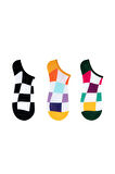 The Socks 3 Çift Desenli Kadın Görünmez Çorap (163P) Renkli Kadın Çorap