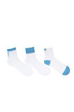 The Socks 3 Çift Pamuk Erkek Tenis Çorap (974P) BEYAZ Erkek Çorap