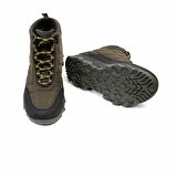 Greyder Yuvarlak Burun Orta Topuk Bağcıklı Su Geçirmez Outdoor Haki Kar Botu Tekstil