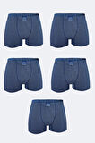 Erkek Desenli 5 li Pamuk Elastan Boxer 5M074