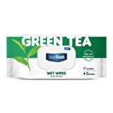 Deep Fresh Alkolsüz Yeşil Çaylı 120 Yaprak 1 Paket Islak Mendil