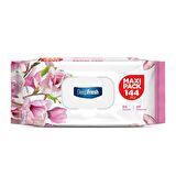 Deep Fresh Maxi Pack Manolya Alkolsüz 144 Yaprak 1 Paket Islak Mendil