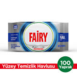 Fairy Platinum Antibakteriyel Yüzey Temizlik Havlusu 100 Yaprak | Beyaz Sirke & Karbonat