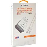 Syrox Pd 18t Type-C 18 Watt Hızlı Şarj Aleti Beyaz