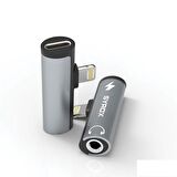 Syrox DT30L-LA 3.0A Audıo /Type-C  İphone Lıghtnıng Dönüştürücü Siyah