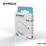 Syrox DT22L-A Lightning Kulaklık Dönüştürücü 3.5mm Jack