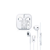Syrox K20A Earbuds 1.20mt Type-C Kablolu Mikrofonlu Kulakiçi Kulaklık - Beyaz