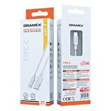 Dramex D26TK Type-C Data/Şarj Kablosu 2.6A 1mt Beyaz