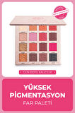Comely Eyeshadow 16 Renk Göz Farı Paleti, Yüksek Pigmentasyon, Topaklanmaz, Kolay Dağılım