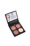 Define Beauty 4'lü Kontür, Aydınlatıcı, Allık, Bronzer Makyaj Paleti, Yüksek Pigmentasyon