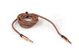 Diwu AUX Stereo 3.5mm Data Ses Örgü Kablo Bakır