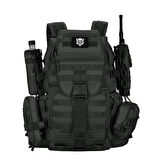 50L Su Geçirmez Outdoor Sırt Çantası Sportif Siyah