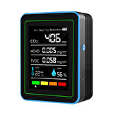 AEK-Tech 5'li CO2,HCHO,TVOC,SICAKLIK,NEM Dedektör Taşınabilir Ev Ofis Hava Kalitesi Ölçüm Cihazı