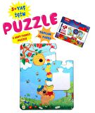 Tox Elmacı Ayı 3+ Keçe Yapboz - 3 Yaş Puzzle T44