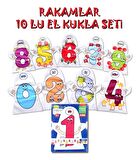 10 Parça Tox Rakamlar El Kukla Set , Eğitici Oyuncak