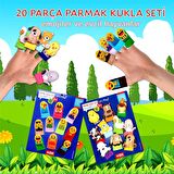 2 Set - 20 Parça Tox Emojiler ve Evcil Hayvanlar Parmak Kukla T106 T77-1