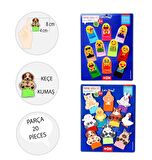 2 Set - 20 Parça Tox Emojiler ve Evcil Hayvanlar Parmak Kukla T106 T77-2