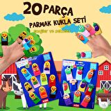 2 Set - 20 Parça Tox Emojiler ve Sebzeler Parmak Kukla T106 T104
