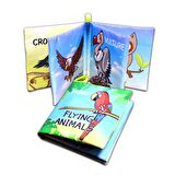 Tox İngilizce Uçan Hayvanlar Kumaş Sessiz Kitap E133 - Bez Kitap , Eğitici Oyuncak , Yumuşak ve Hışırtılı