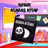 Tox Siyah Beyaz Vahşi Hayvanlar Kumaş Sessiz Kitap T138 - Bez Kitap , Eğitici Oyuncak , Yumuşak ve Hışırtılı