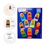 Tox Emojiler 10 Parça Parmak Kukla , Eğitici Oyuncak T106