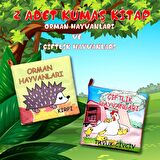2 Kitap Tox Çiftlik Hayvanlar ve Orman Hayvanları Kumaş Sessiz Kitap T58/T55 - Bez Kitap , Eğitici Oyuncak , Yumuşak ve Hışırtılı