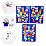 Tox 3 Set - 30 Parça Evcil , Vahşi Hayvanlar ve Aile Bireyleri Parmak Kukla T772 T782 T752