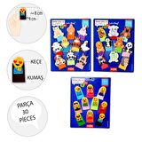 3 Set - 30 Parça Tox Evcil , Vahşi Hayvanlar ve Emojiler Parmak Kukla T77-2 T78-2 T106