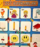 2 Set - 72 Parça Tox Zıt Kavramlar ve Gölge Eşleştirme Keçe Cırtlı Duvar Panoları , Eğitici Oyuncak