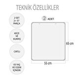 2 Set - 57 Parça  Tox Az, Çok Oyunu ve Sıradakini Biliyorum (Kış) Keçe Duvar Panoları , Eğitici Oyuncak