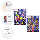 2 Set - 20 Parça Tox Hacivat Karagöz ve Uçan Hayvanlar Parmak Kukla T224 T222