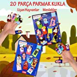 2 Set - 20 Parça Tox Meslekler ve Uçan Hayvanlar Parmak Kukla T76-2 T222
