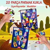 2 Set - 20 Parça Tox Meslekler ve Uçan Hayvanlar Parmak Kukla T76-1 T222