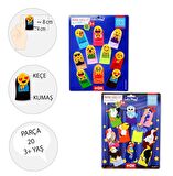 2 Set - 20 Parça Tox Emojiler ve Uçan Hayvanlar Parmak Kukla T106 T222