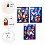 3 Set - 30 Parça Tox Meyveler, Sebzeler ve Uçan Hayvanlar Parmak Kukla T104 T105 T222