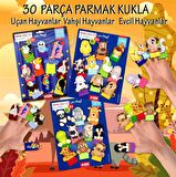 3 Set - 30 Parça Tox Vahşi, Evcil ve Uçan Hayvanlar Parmak Kukla T77-1 T78-1 T222