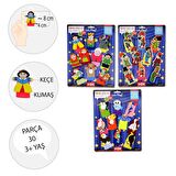 3 Set - 30 Parça Tox Hacivat Karagöz , Masal Kahramanları ve Uçan Hayvanlar Parmak Kukla T224 T225 T222