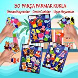 3 Set - 30 Parça Tox Deniz Canlıları, Orman ve Uçan Hayvanlar Parmak Kukla T218 T221 T222
