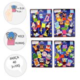 4 Set - 40 Parça Tox Sevimli Böcekler, Uçan, Safari ve Orman Hayvanlar Parmak Kukla T218 T219 T222 T223