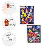 2 Set - 20 Parça Tox Masal ve Çiftik Hayvanlar Parmak Kukla T225 T220